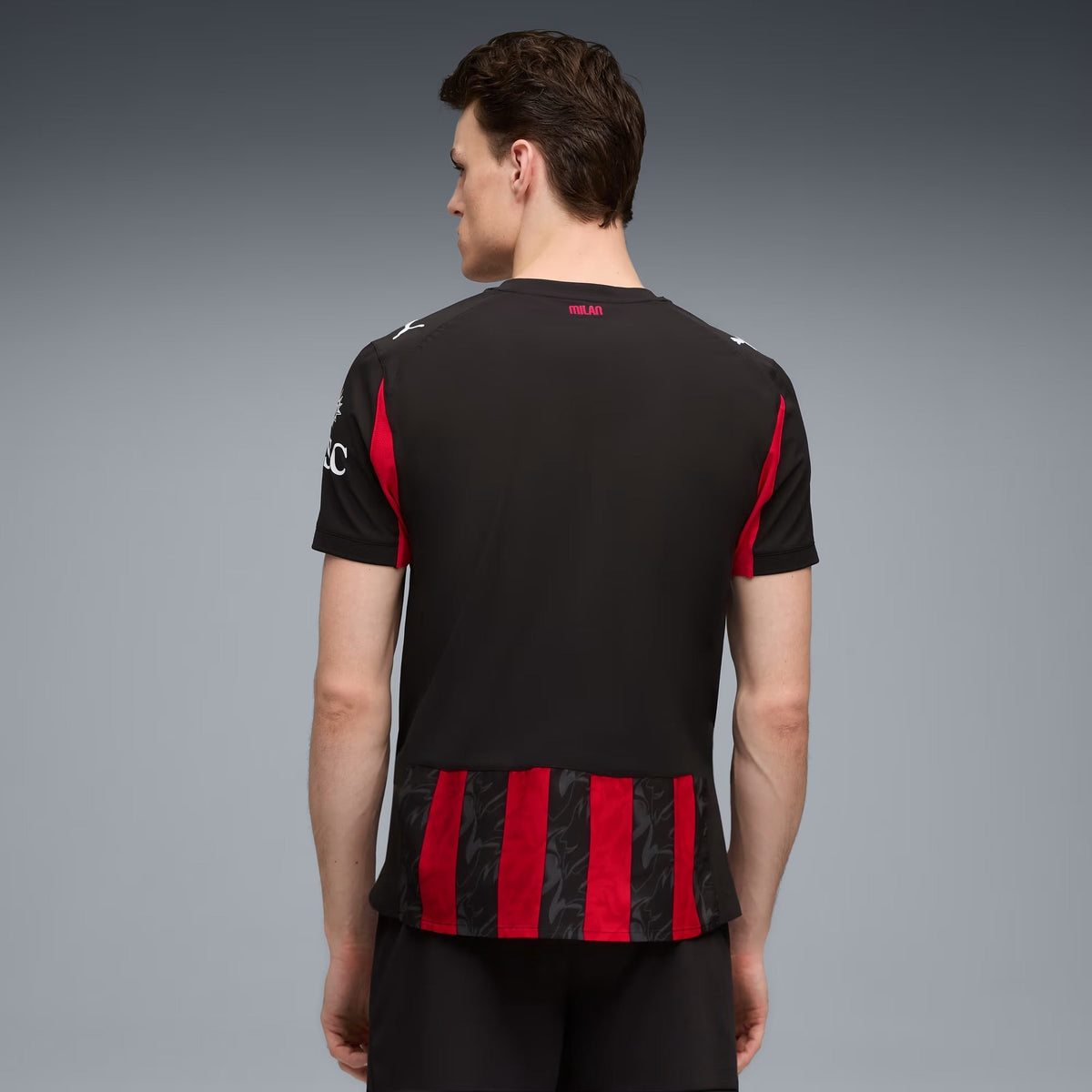 Puma Pavlovic Men's AC Milan Authentic Home Jersey 25/26 w/ Seria A Patch (Red/Black) (Copy)