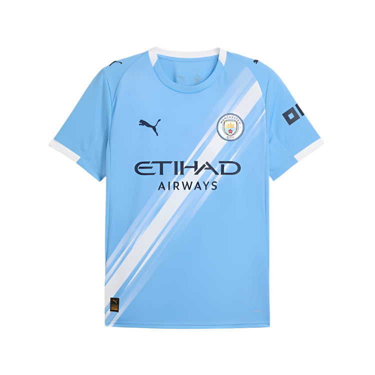 Puma Claudio Echeverri Manchester City Home Jersey 25/26 w/ EPL + Sponsor Patch (Team Light Blue/Puma White)
