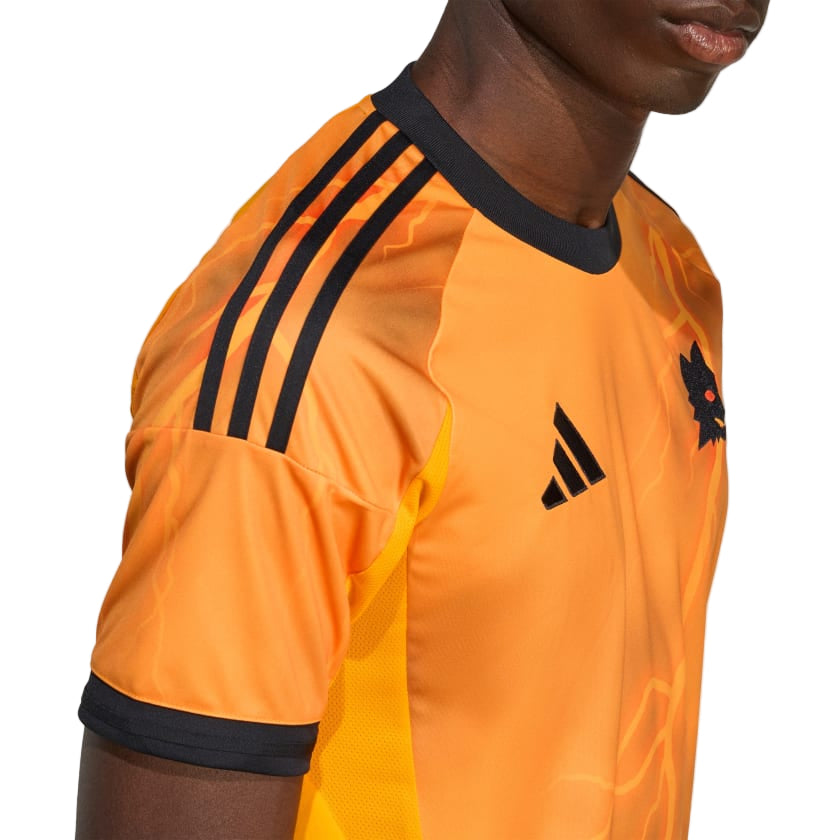 adidas Roma Jan ZiÃ³Å‚kowski Away Jersey w/ Europa League Patches 25/26 (Orange/Black)
