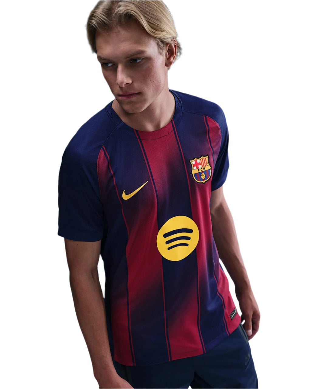 Nike Raphinha FC Barcelona Home Jersey 25/26 w/ Champions League Patches (Deep Royal Blue/Midwest Gold)