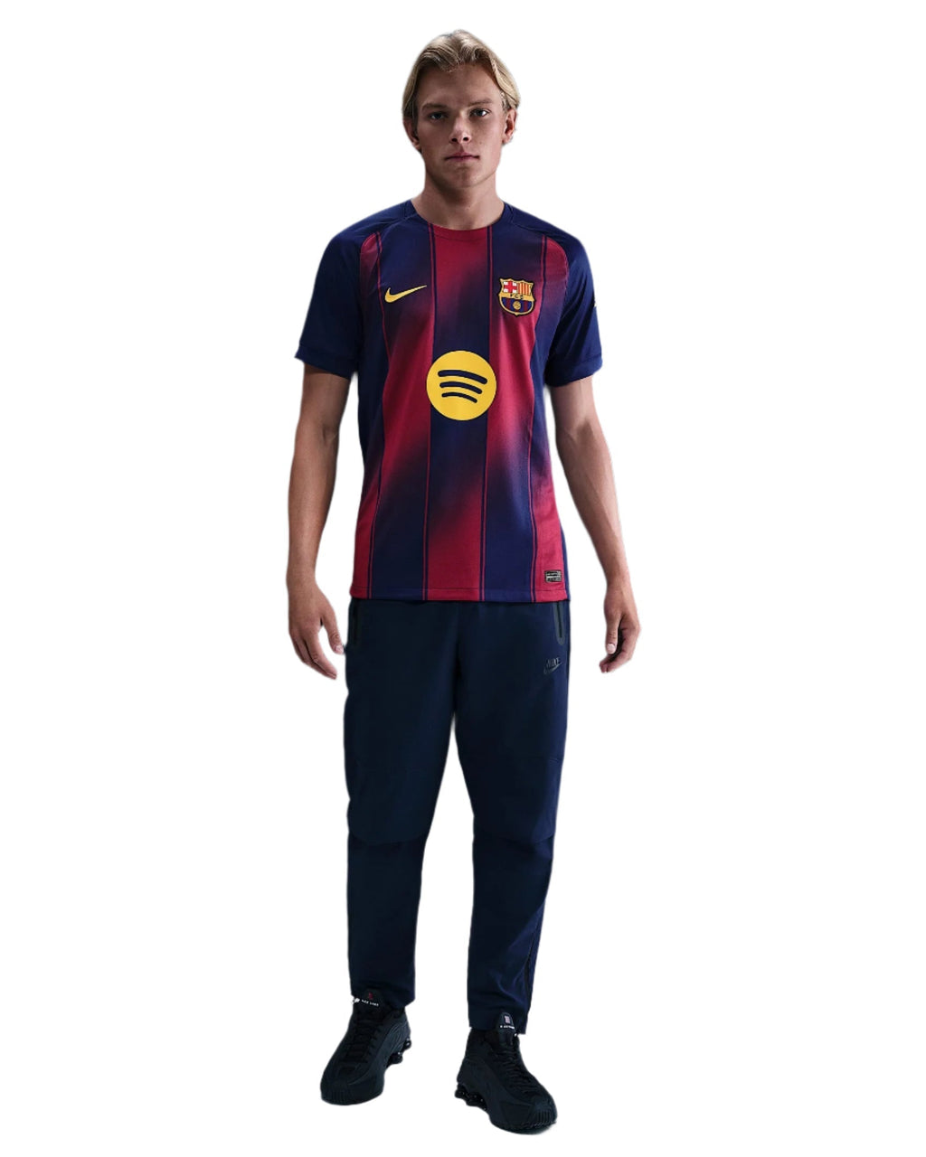 Nike Raphinha FC Barcelona Home Jersey 25/26 w/ Champions League Patches (Deep Royal Blue/Midwest Gold)