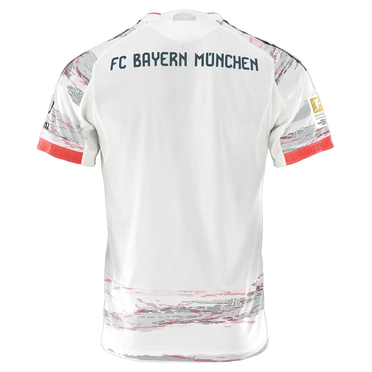 adidas Harry Kane Bayern Munich Authentic Away Jersey 25/26 w/ Sponsor + Meister Bundesliga Patch (White/Red)