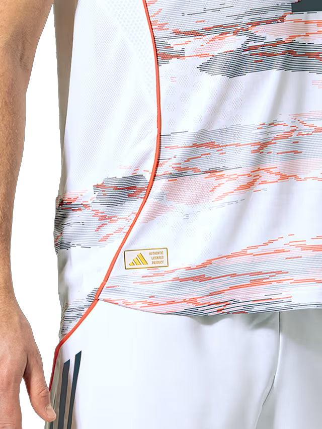 adidas Pavlovic Authentic Away Jersey 25/26 w/ Sponsor + Meister Bundesliga Patch (White/Red]