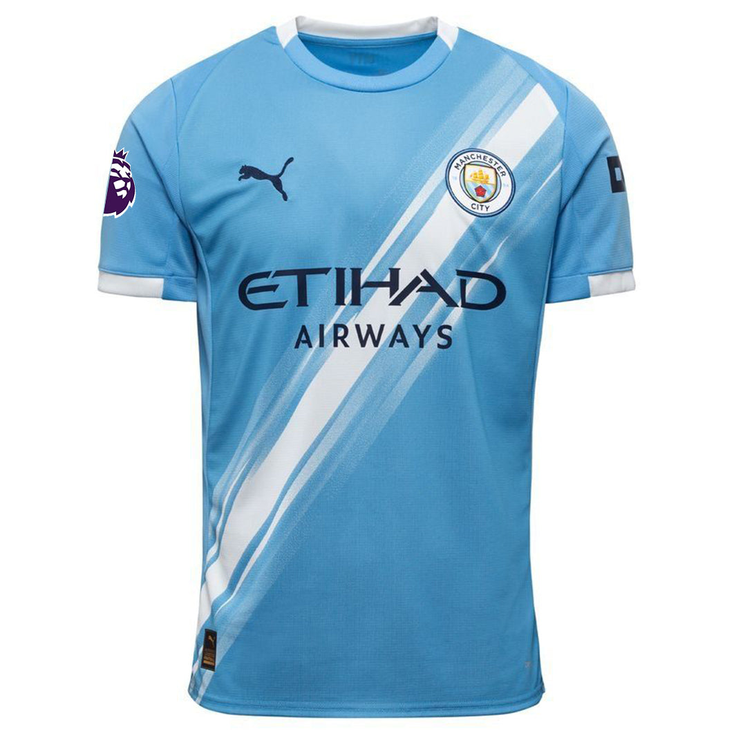 Puma Nico O'reilly Manchester City Home Jersey 25/26 w/ EPL + Sponsor Patch (Team Light Blue/Puma White)