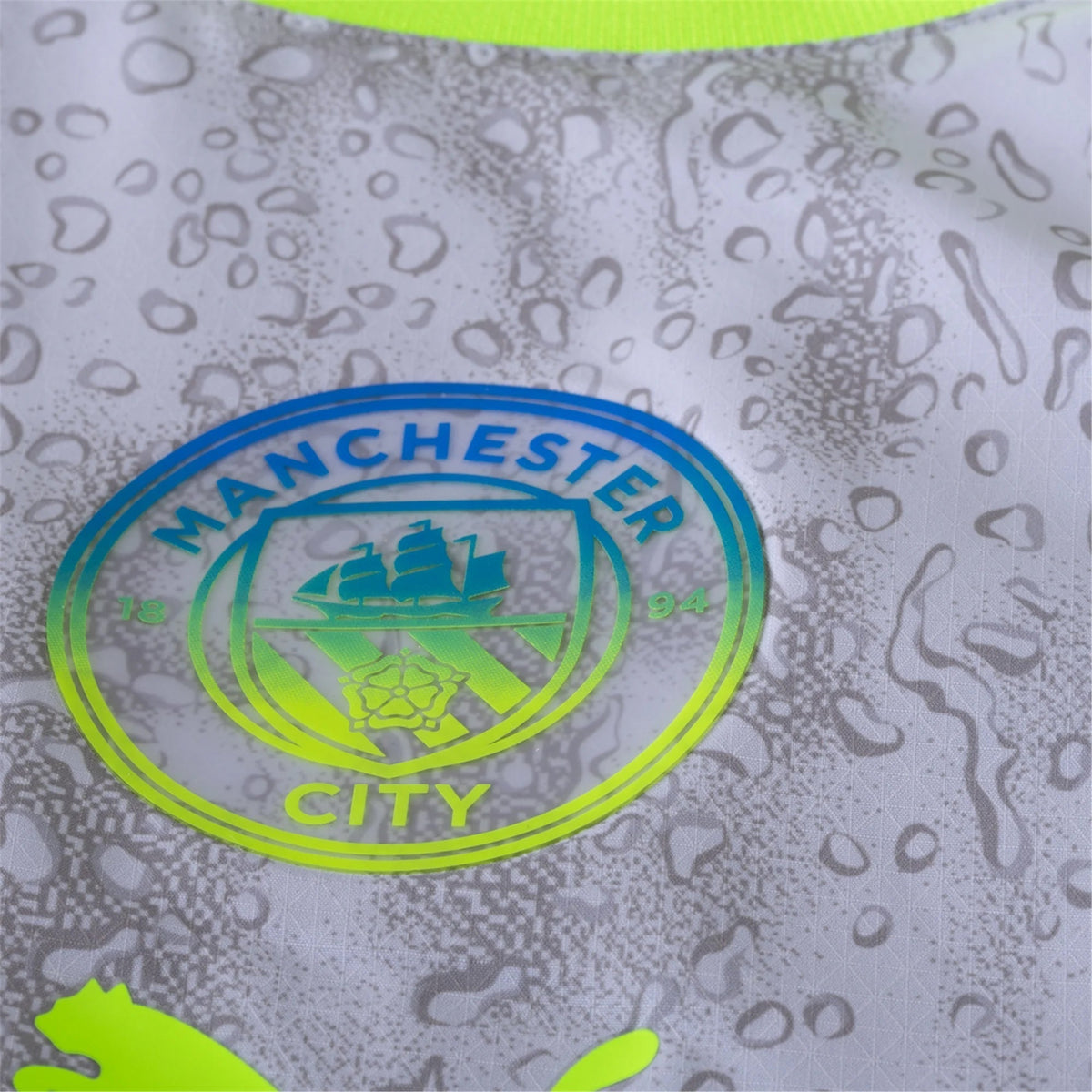 Puma Manchester City Authentic Reijnders Third Jersey w/ EPL + No Room For Racism 25/26 (Cool Weather/Pro Green)