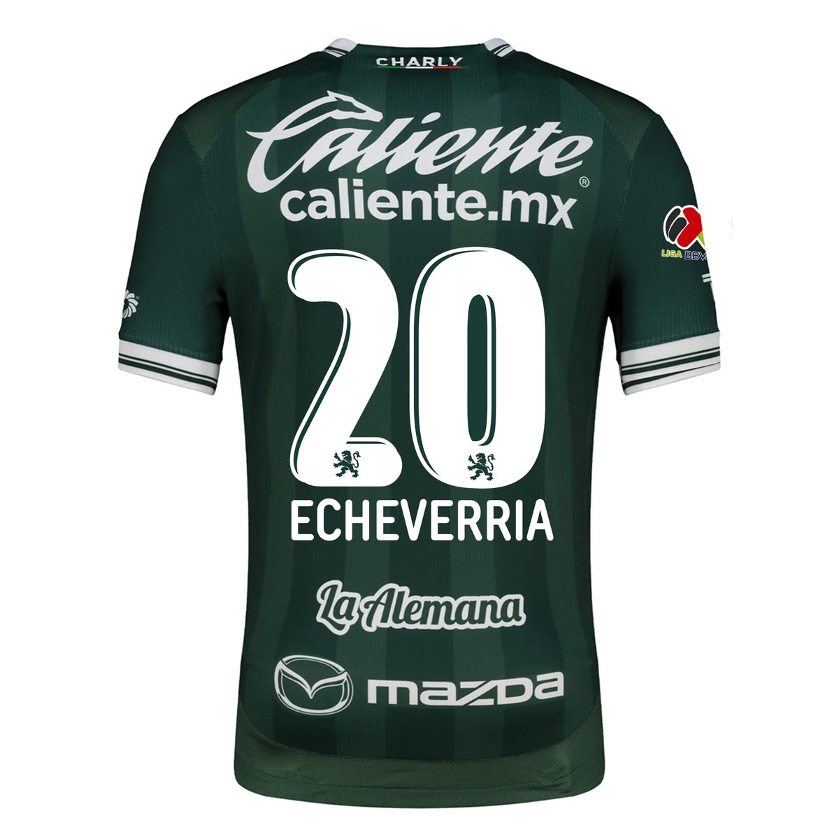 Charly Rodrigo Echeverria Men's Leon FC Home Jersey 25/26 w/ BBVA Liga Patch (Green)
