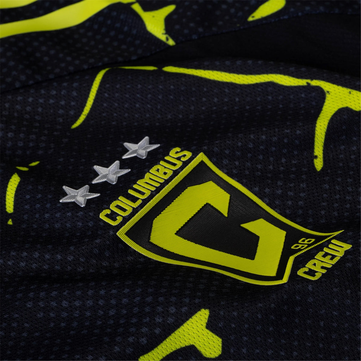 adidas Yevhen Cheberko Columbus Crew Authentic Away Jersey w/ MLS Patches 25/26 (Black/Yellow)
