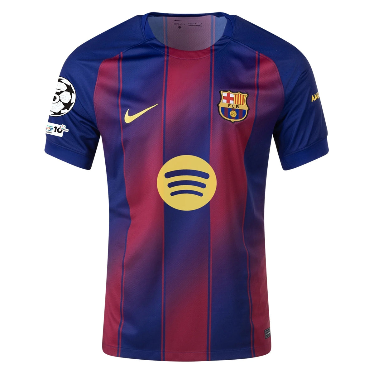 Nike Raphinha FC Barcelona Home Jersey 25/26 w/ Champions League Patches (Deep Royal Blue/Midwest Gold)