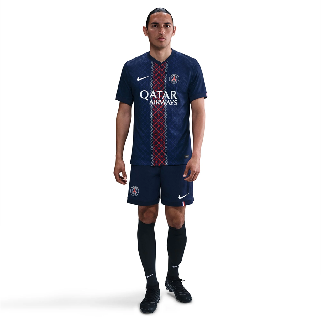 Nike Men's Kvaratskhelia Paris Saint-Germain Authentic Home Jersey 25/26 w/ Champions League Patches (Navy)