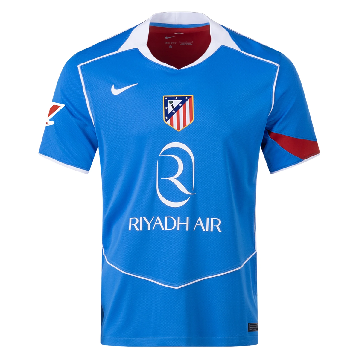Nike Men's Atletico Madrid ClÃ©ment Lenglet T90 Third Jersey La Liga Patch 25/26 (Photo Blue/Sport Red)