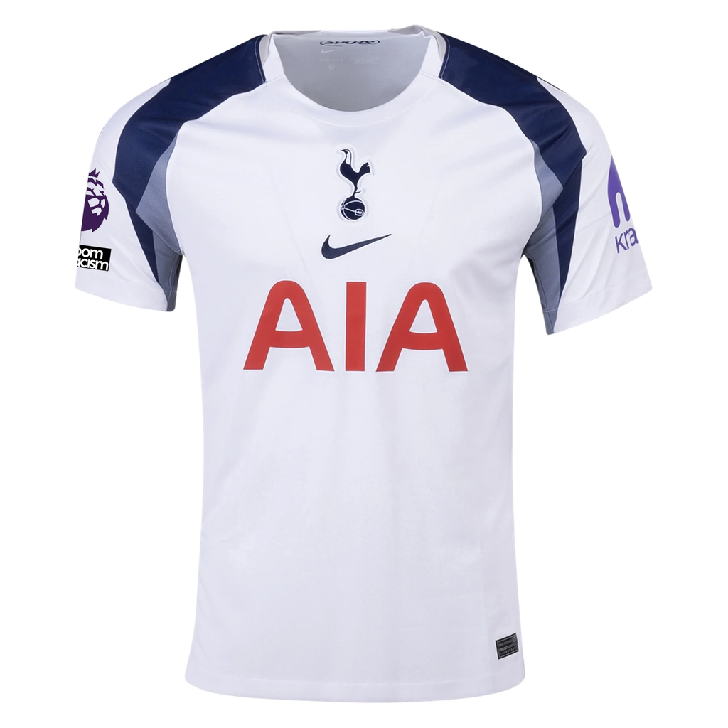 Nike Richarlison Tottenham Hotspurs Home Jersey w/ EPL + No Room For Racism Patch 25/26 (White/Iron/Binary Blue)