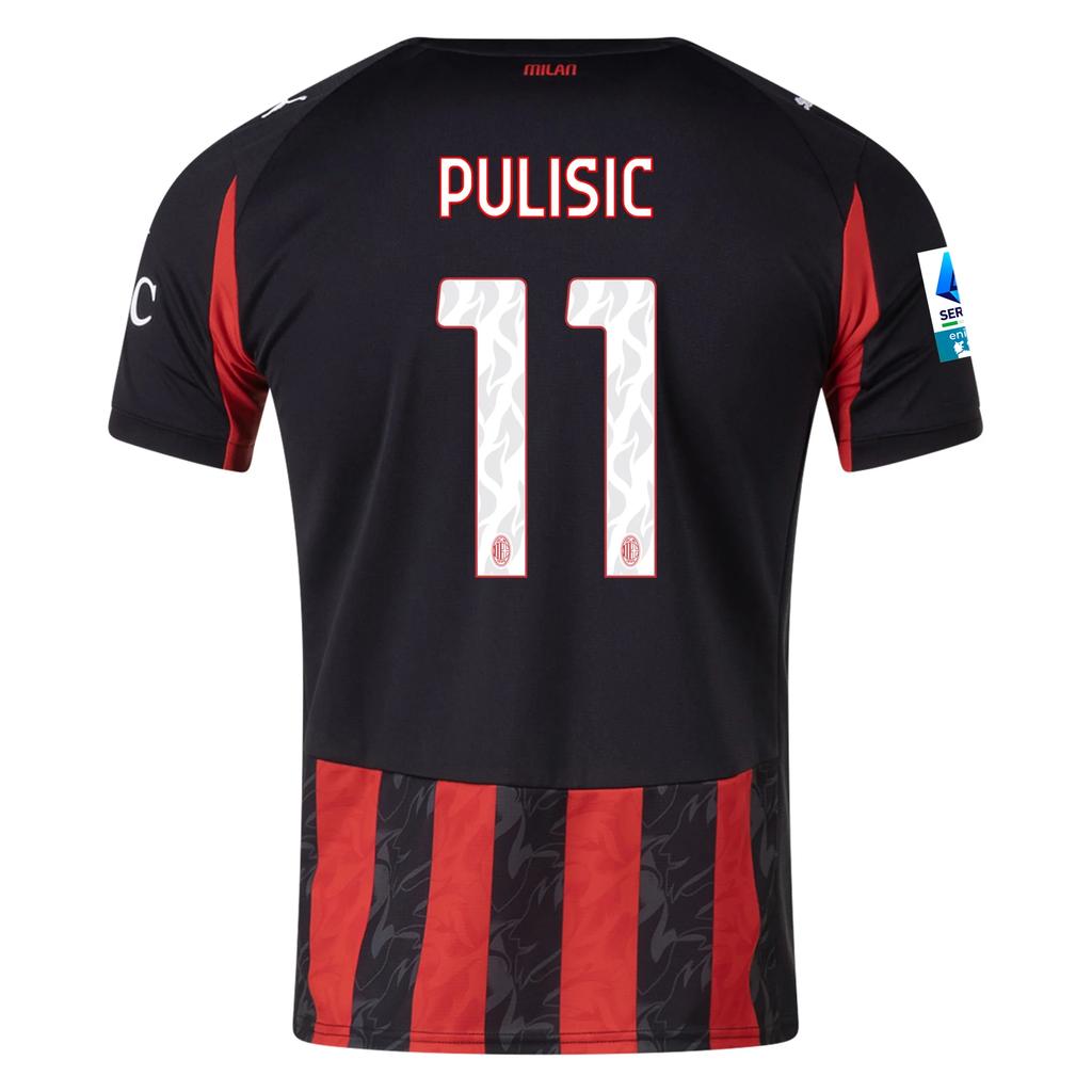 Puma AC Milan Christian Pulisic Home Jersey w/ Serie A Patch 25/26 (Red/Black)
