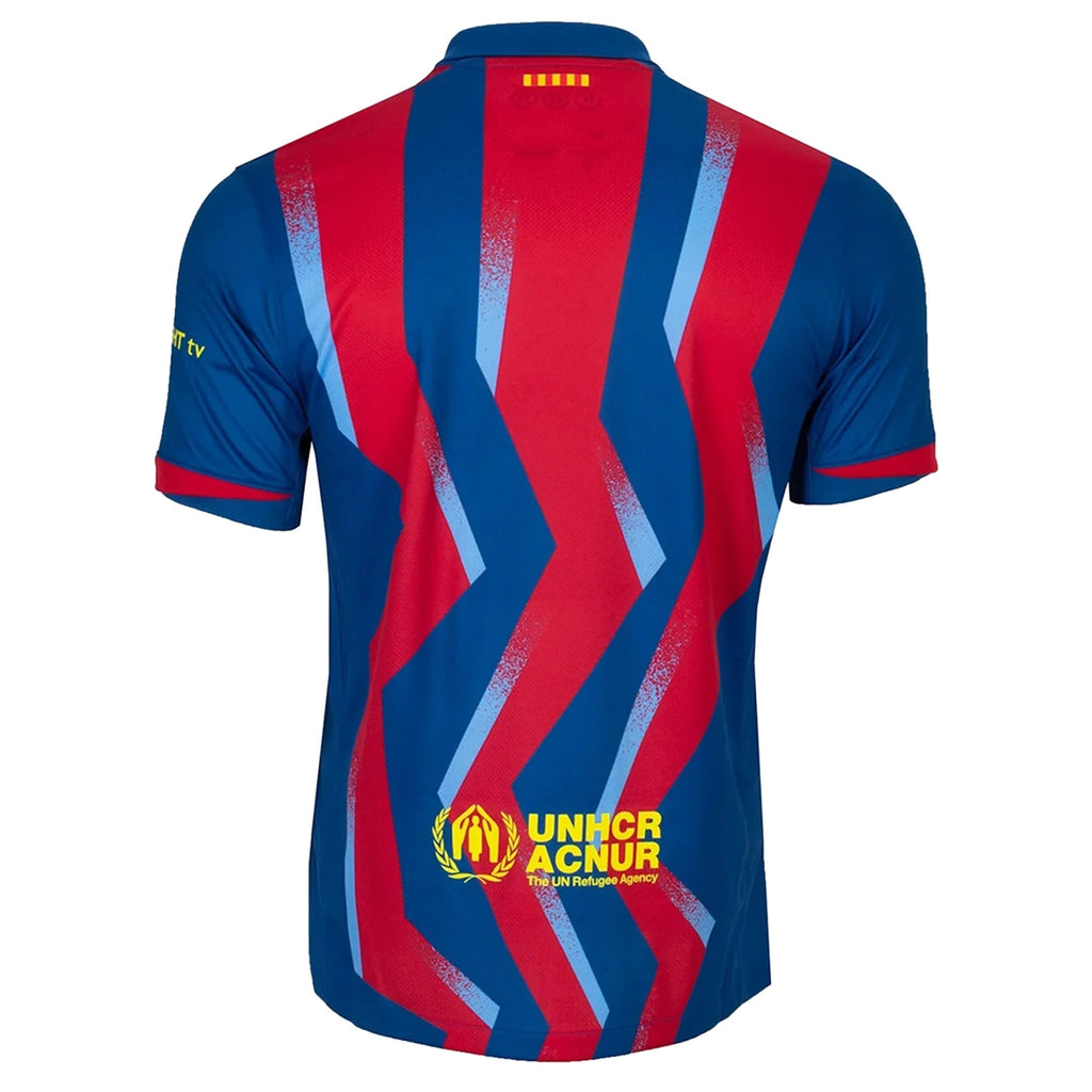 Nike Men's FC Barcelona 4th Jersey 25/26 (Blue/Red/Yellow)
