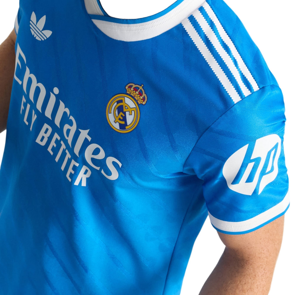 adidas Men's Asencio Real Madrid 25/26 Authentic Third Jersey w/ Champions League Patches (Blue)