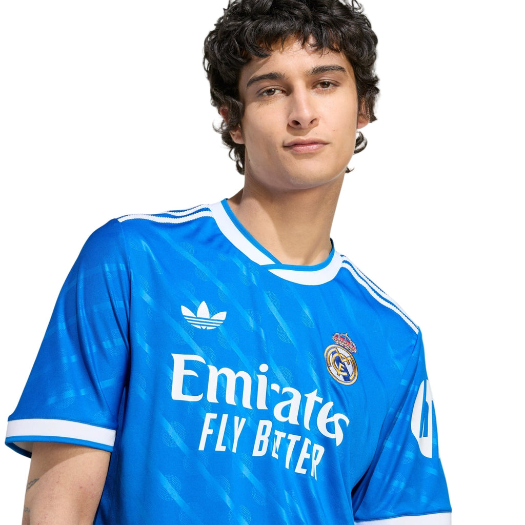 adidas Endrick Men's Real Madrid Third Jersey 25/26 w/ Champions League Patches (Blue/White)