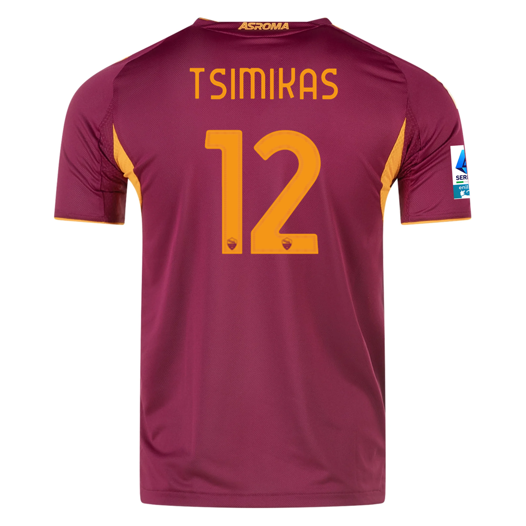 adidas Roma Authentic Konstantinos Tsimikas Home Jersey w/ Serie A Patch 25/26 (Burgundy)
