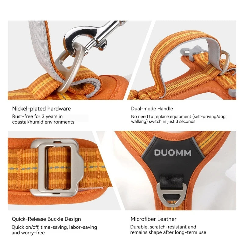 Anti Pull Dog Harness Leash Set Reflective Wear Resistant Soft Outdoor Walking Pet Chest Strap Fashion Safety Pet Supplies