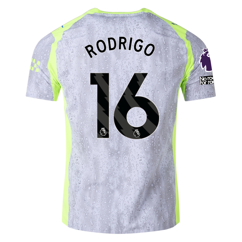 Puma Manchester City Authentic Rodrigo Third Jersey w/ EPL + No Room For Racism 25/26 (Cool Weather/Pro Green)