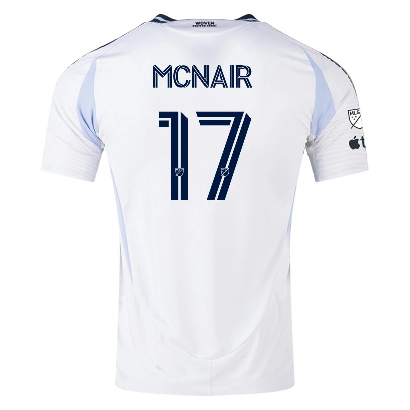 adidas San Diego FC Authentic Paddy McNair Away Jersey 25/26 w/ MLS & Apple Patch (White)