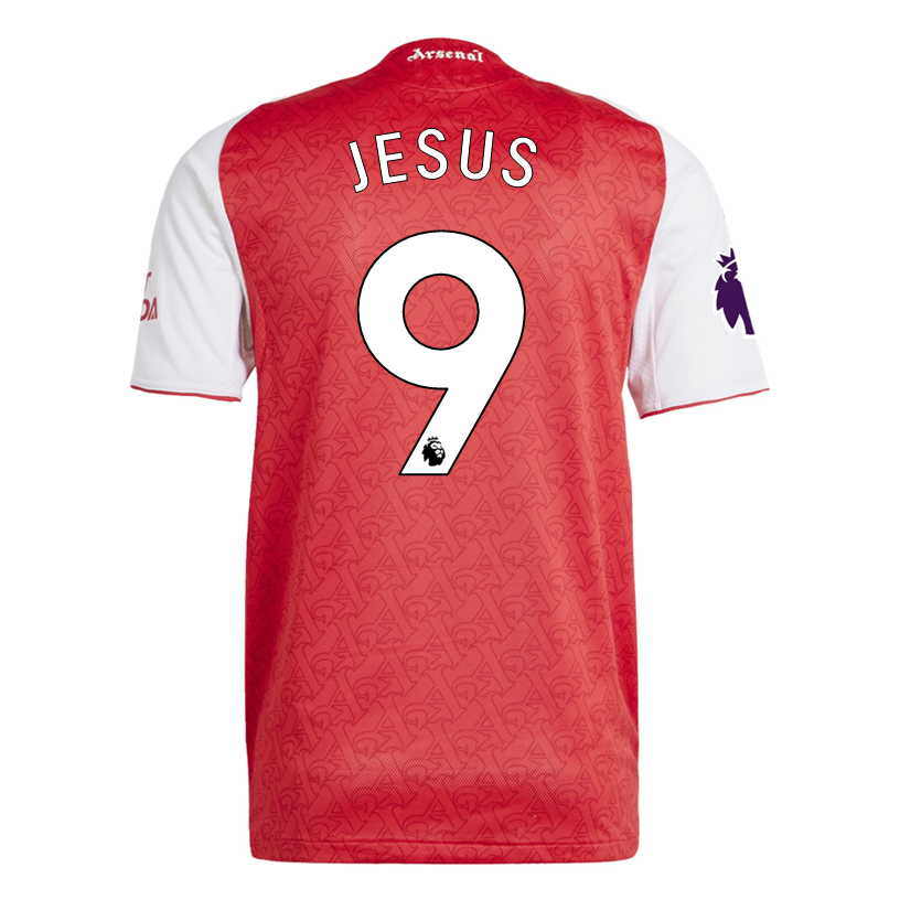 adidas Bukayo Gabriel Jesus Arsenal FC Authentic Home Jersey 25/26 w/ EPL Patch (Better Scarlet/White