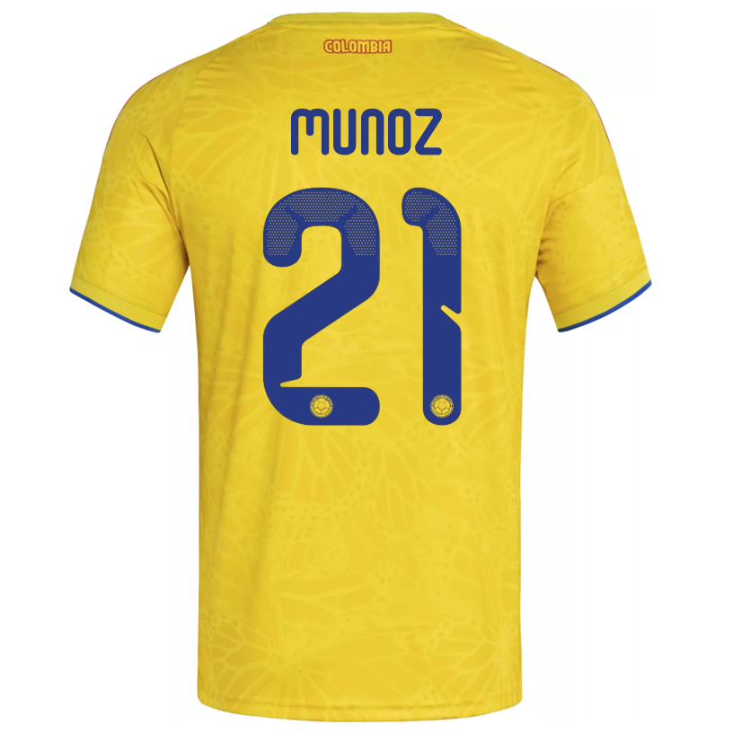 adidas Men's Munoz Colombia 2026 Home Jersey (Impact Yellow)