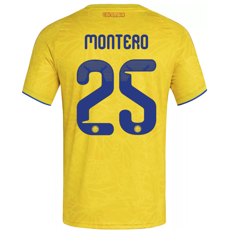 adidas Men's Montero Colombia 2026 Home Jersey (Impact Yellow)