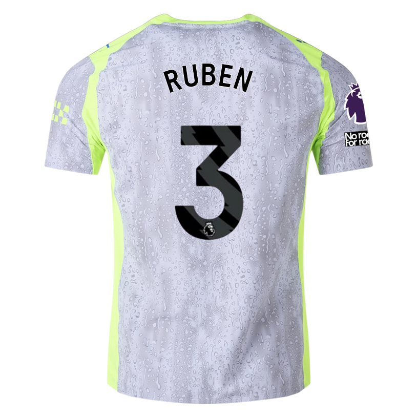 Puma Manchester City Authentic Ruben Third Jersey w/ EPL + No Room For Racism 25/26 (Cool Weather/Pro Green)