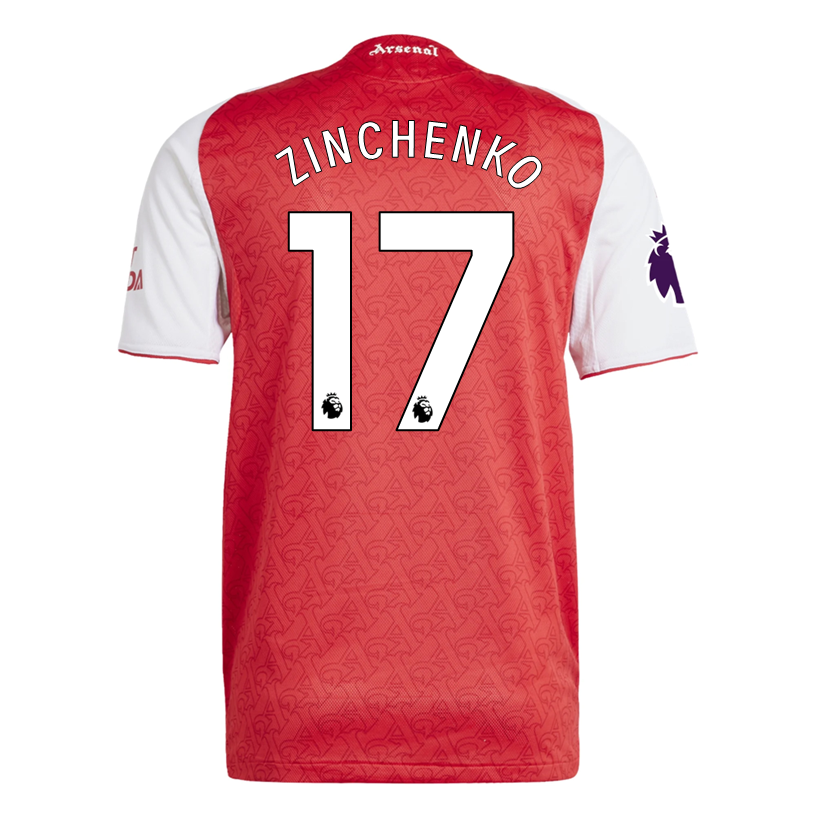 adidas Oleksandr Zinchenko Arsenal FC Authentic Home Jersey 25/26 w/ EPL Patch (Better Scarlet/White