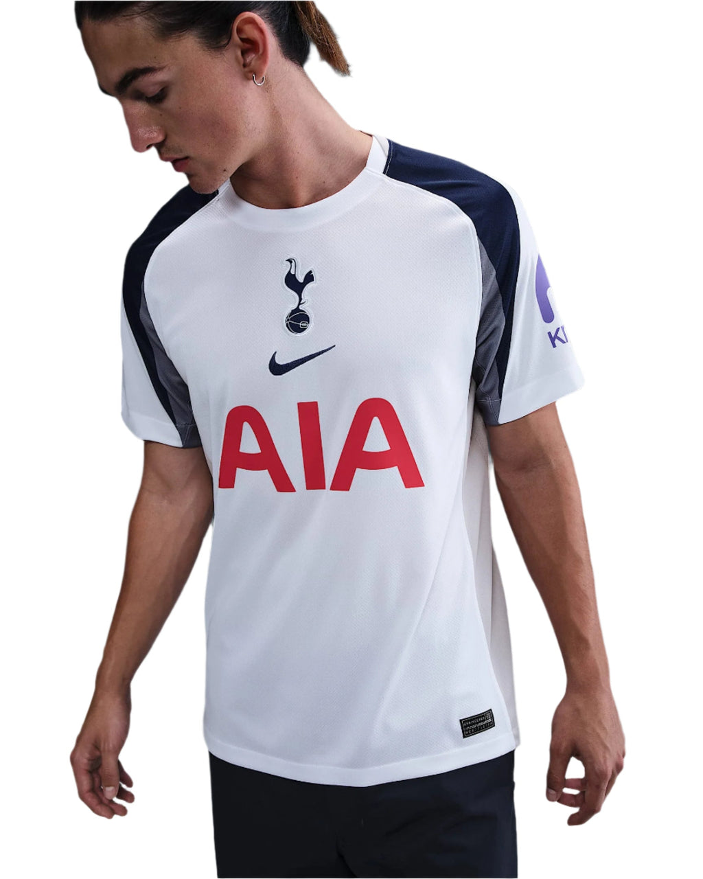 Nike Bergvall Tottenham Hotspurs Home Jersey w/ EPL + No Room For Racism Patch 25/26 (White/Iron/Binary Blue)