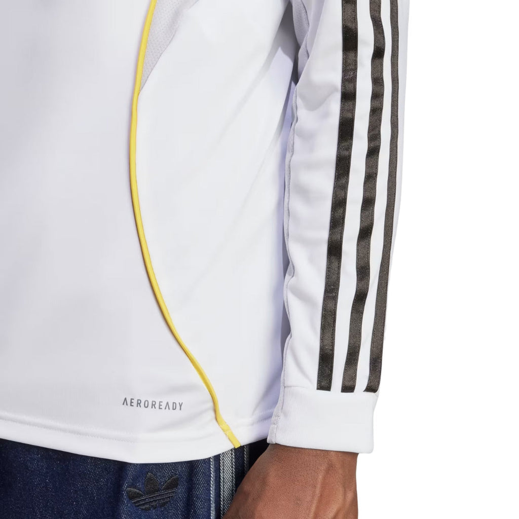 adidas Real Madrid Trent Long Sleeve Home Jersey w/ Intercontinental + Champions League Patches 25/26 (White)