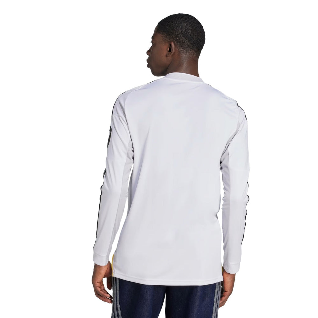 adidas Real Madrid Brahim Long Sleeve Home Jersey w/ Champions League Patches 25/26 (White)