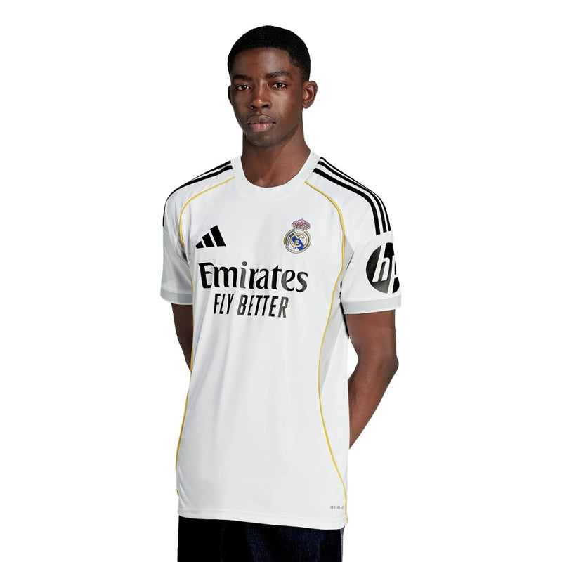adidas Antonio RÃ¼diger Real Madrid 25/26 Home Jersey w/ Champions League Patches (White)