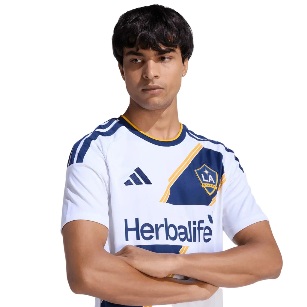 adidas Men's Lepley LA Galaxy Home Stadium Jersey 26/27 (White)