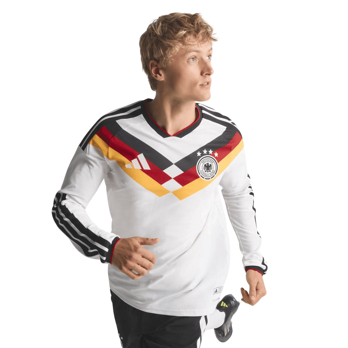 adidas Men's Germany 2026 Long Sleeve Authentic Home Jersey (White)
