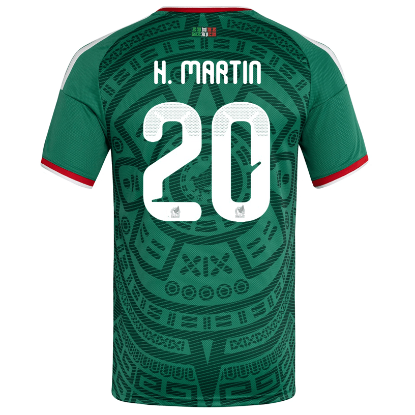 adidas Men's H. Martin Mexico Home 2026 World Cup Jersey (Bold Green)