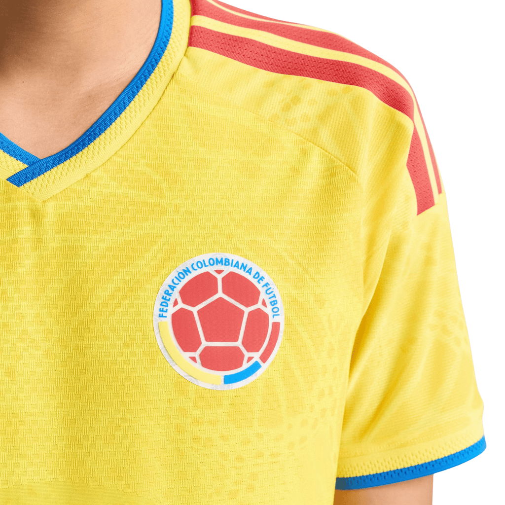 adidas Men's James Rodriguez Colombia 2026 Authentic Home Jersey (Impact Yellow)