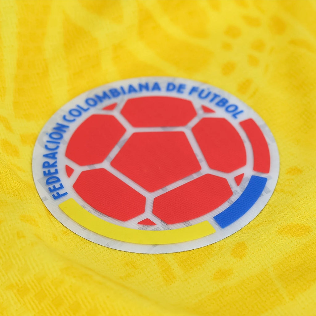 adidas Men's Machado Colombia 2026 Authentic Home Jersey (Impact Yellow)