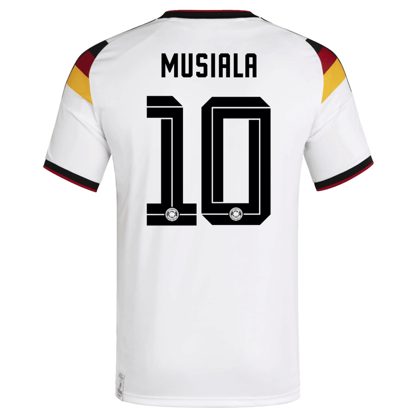 adidas Men's Musiala Germany Home World Cup Jersey 2026 (White/Black)