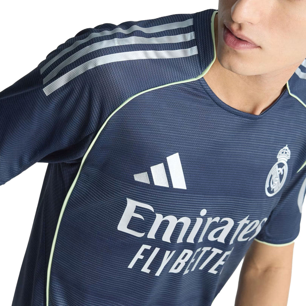 adidas Antonio RÃ¼diger Real Madrid Authentic Away Jersey 25/26 w/ Champions League Patches (Legend Ink)