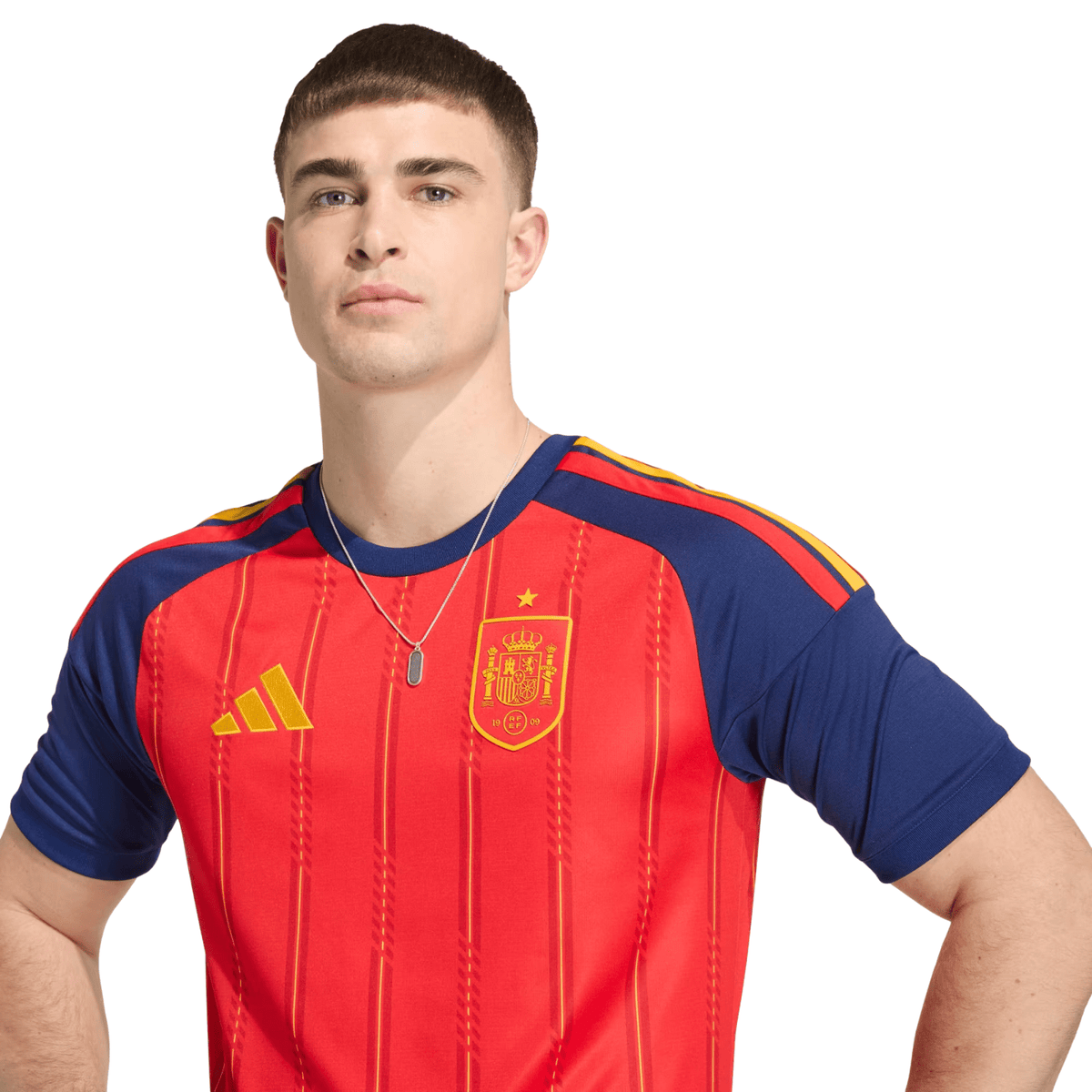 adidas Men's Laporte Spain World Cup Home Jersey 2026 (Vivid Red)
