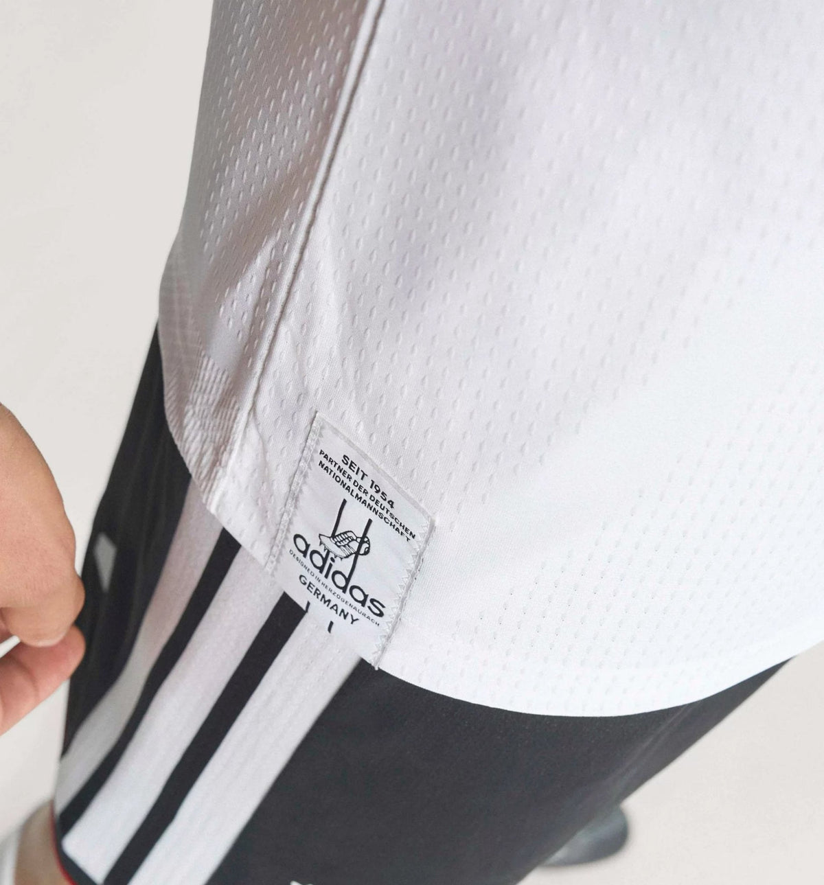 adidas Men's Muller Germany Authentic Home World Cup Jersey 2026 (White/Black)