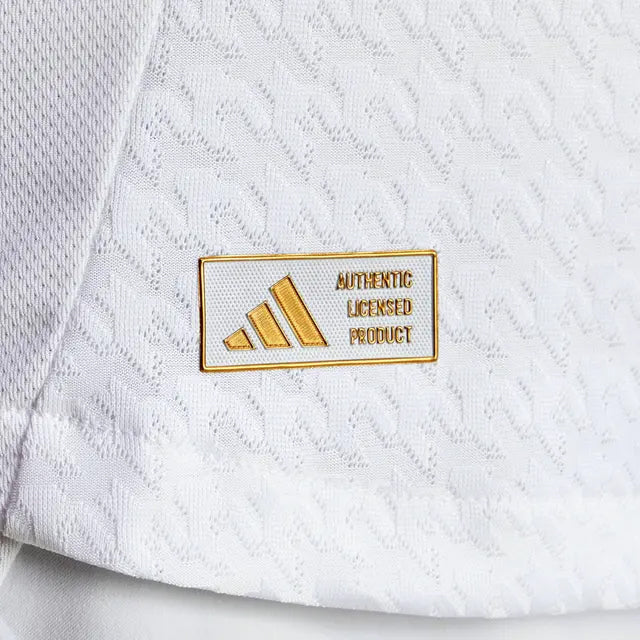 adidas ModriÄ‡ Real Madrid Authentic Home Jersey w/ La Liga Patches 24/25 (White/Black)