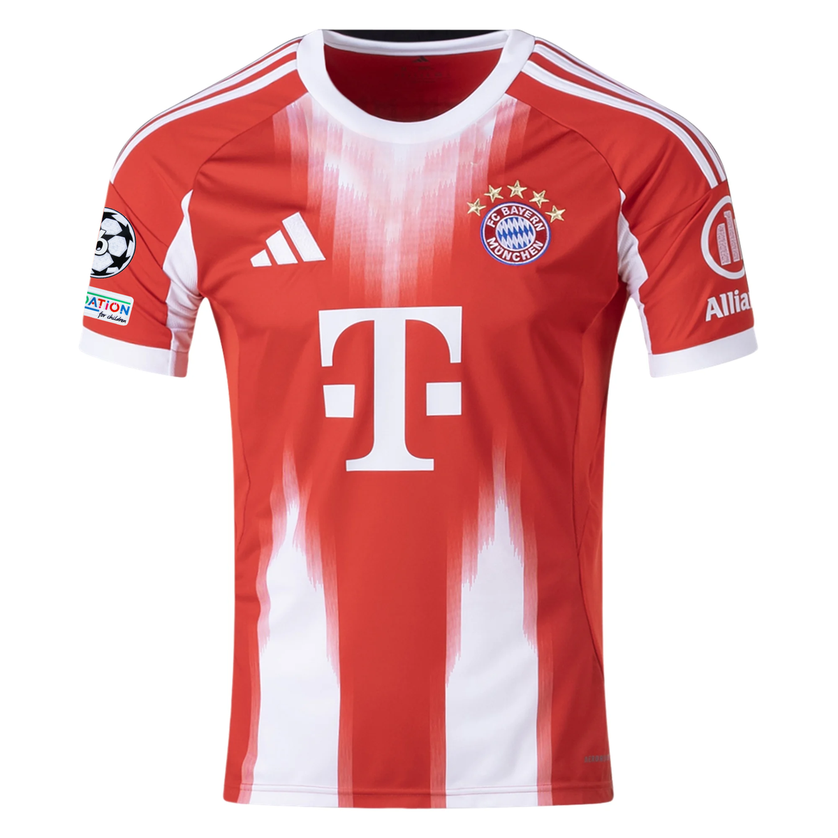 adidas Bayern Munich Beckenbauer Home Jersey w/ Champions League Patches 25/26 (Red)