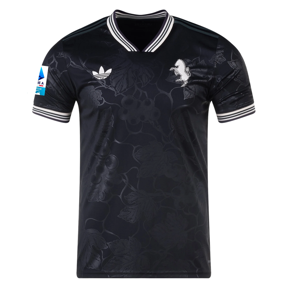 adidas Juventus DuÅ¡an VlahoviÄ‡ Third Jersey w/ Serie A Patch 25/26 (Black)