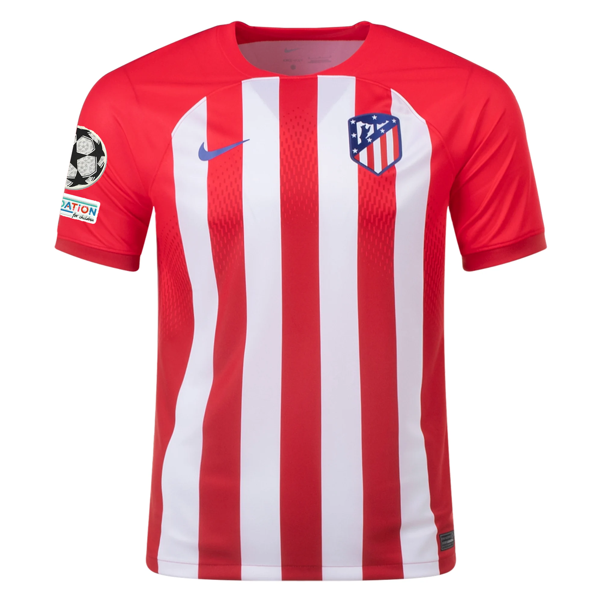 Nike Atletico Madrid SaÃºl Ã‘Ã­guez Home Jersey w/ Champions League Patches 23/24 (Sport Red/Global Red)