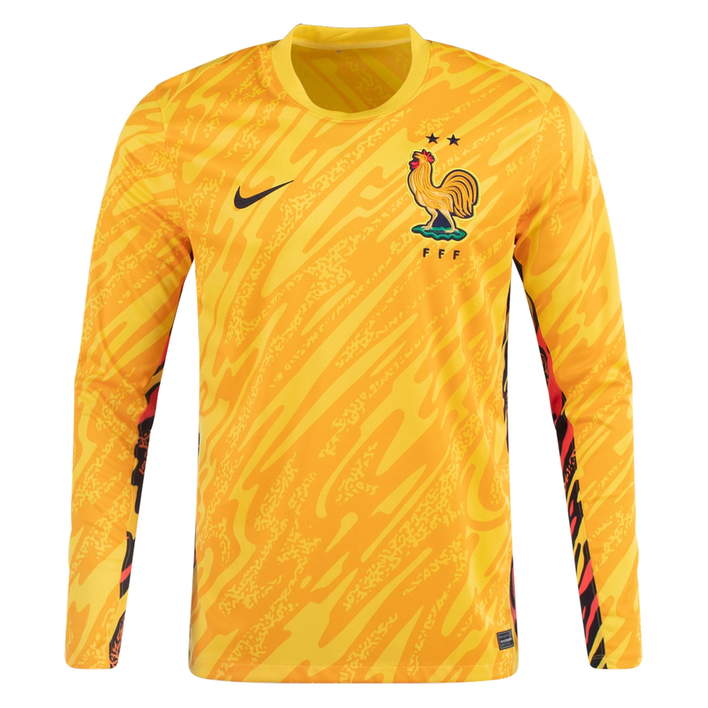 Nike Mens France Goalkeeper Jersey 24/25 (Tour Yellow/University Gold/Black)