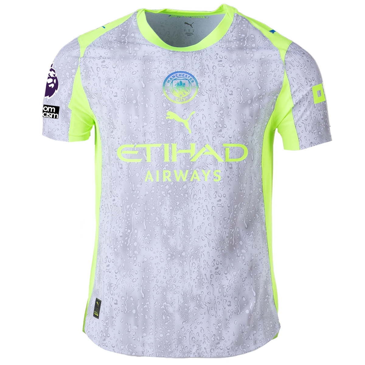 Puma Manchester City Authentic Ruben Third Jersey w/ EPL + No Room For Racism 25/26 (Cool Weather/Pro Green)