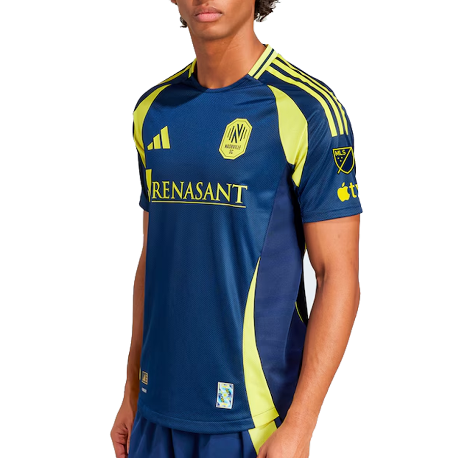 adidas Nashville Authentic Josh Bauer Away Jersey w/ MLS + Apple TV 25/26 (Tena Blue)