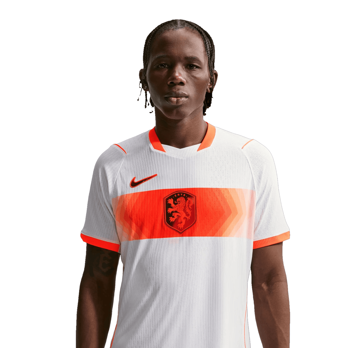 Nike Mens Netherlands Memphis Depay Match Authentic Away Jersey 2026 (White/Hyper Crimson)