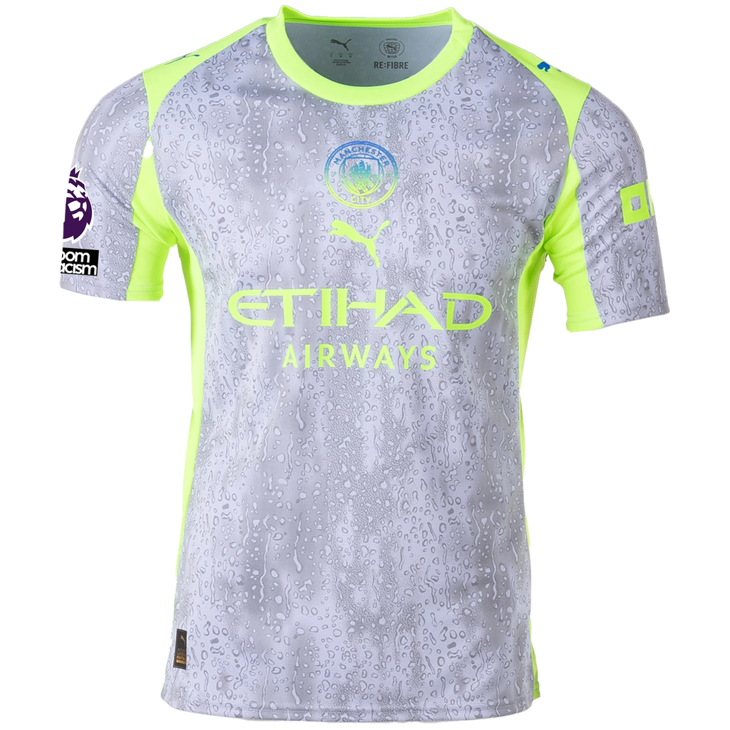 Puma Men's Manchester City Ruben Third Jersey w/ EPL + No Room For Racism Patches 25/26 (Cool Weather/Pro Green)